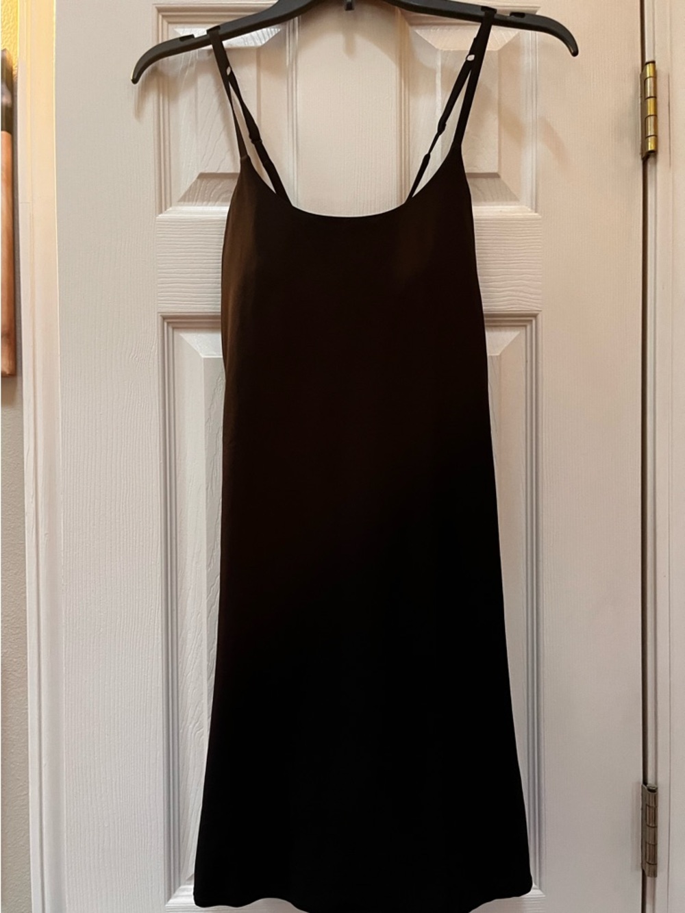 Classic Black Athletic Slip Dress - Spaghetti Straps